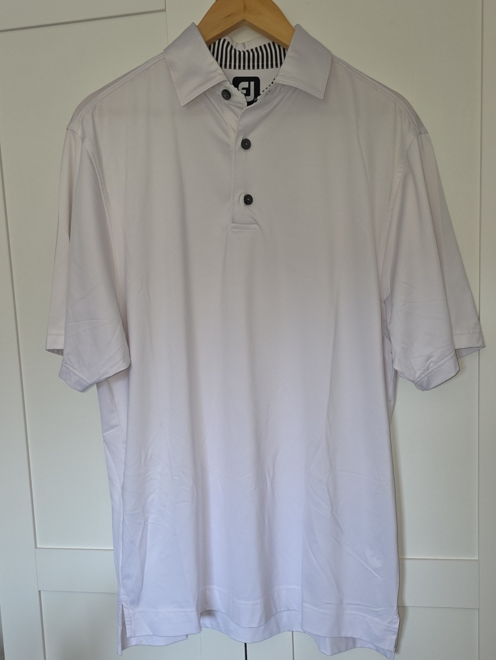 FootJoy Mens White Golf Shirt Medium